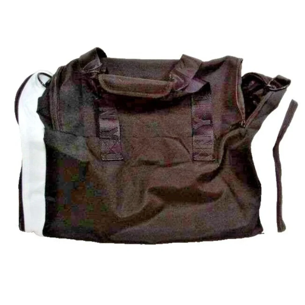 DKNY Black Duffel/Gym Bag - Sports Gym Travel Bag - Black Gym Bag - DKNY Brand